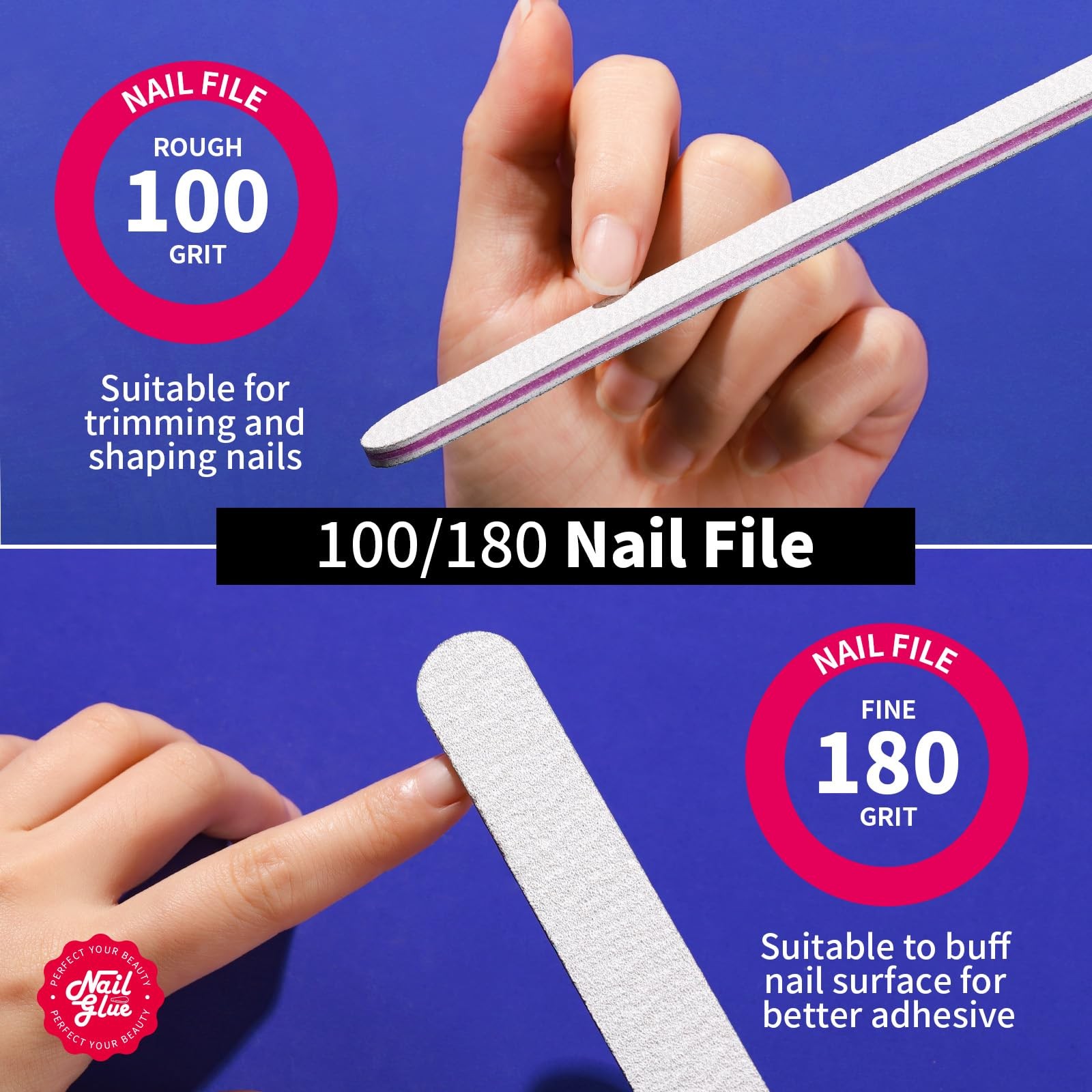 Strong Nail Glue, 42ml Professional for Press Ons, Brush-On for Acrylic Nails…