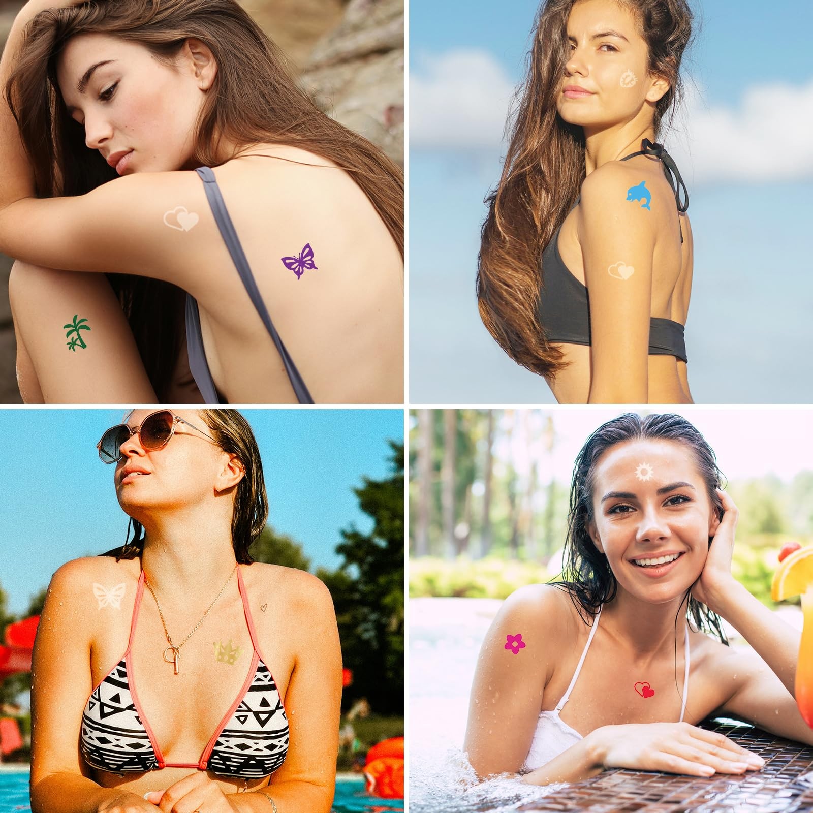 320pcs Tanning Stickers for Body, 9.8 x 5.5inch M, As Shown in the Picture