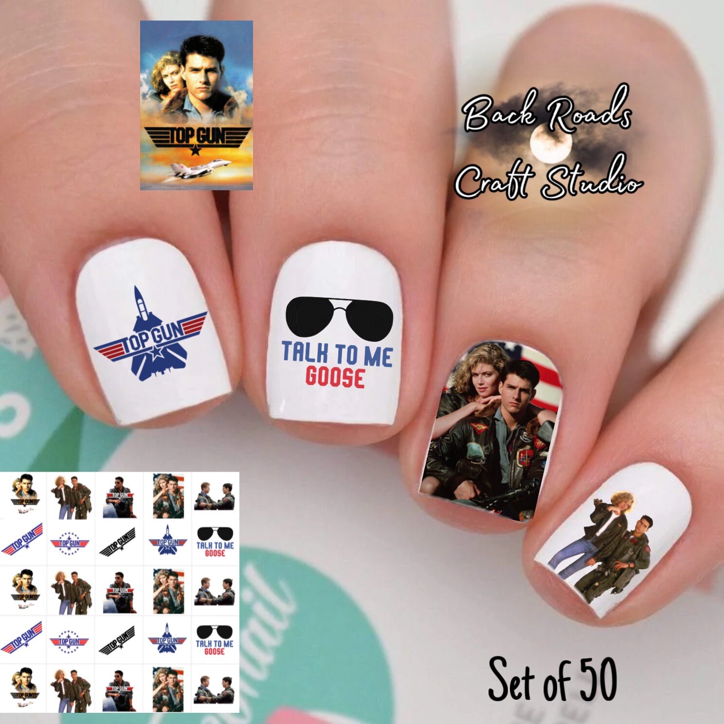Cedar Point Amusement Park & Ride Logos Waterslide Nail Art Decals Set Of 50
