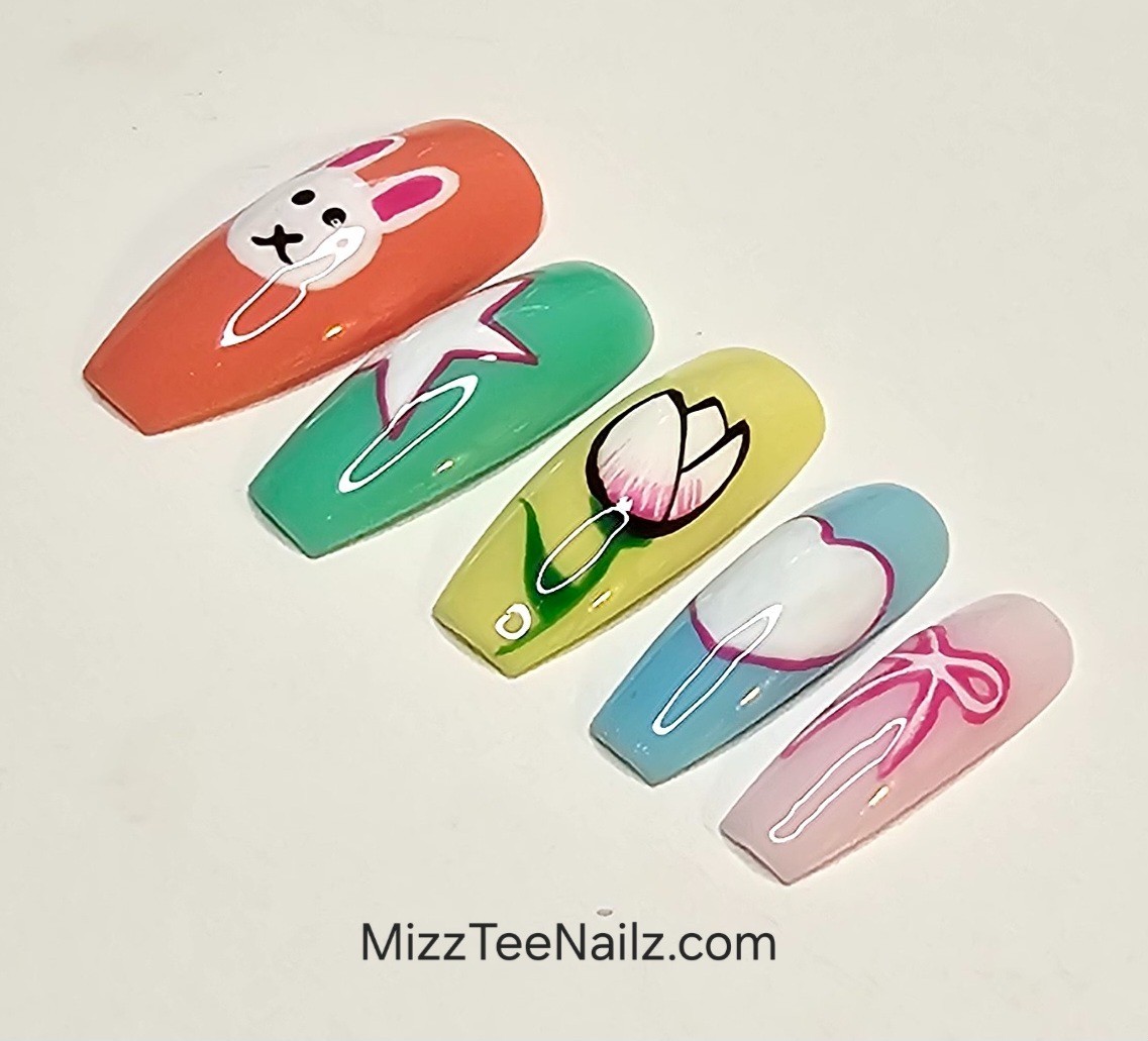 Press-On Nail Set #54: 2000’s Spring