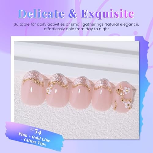 French Gold Pearl 24 pieces (Pack of 1) 95-Short Round French Gold Pearl Flower