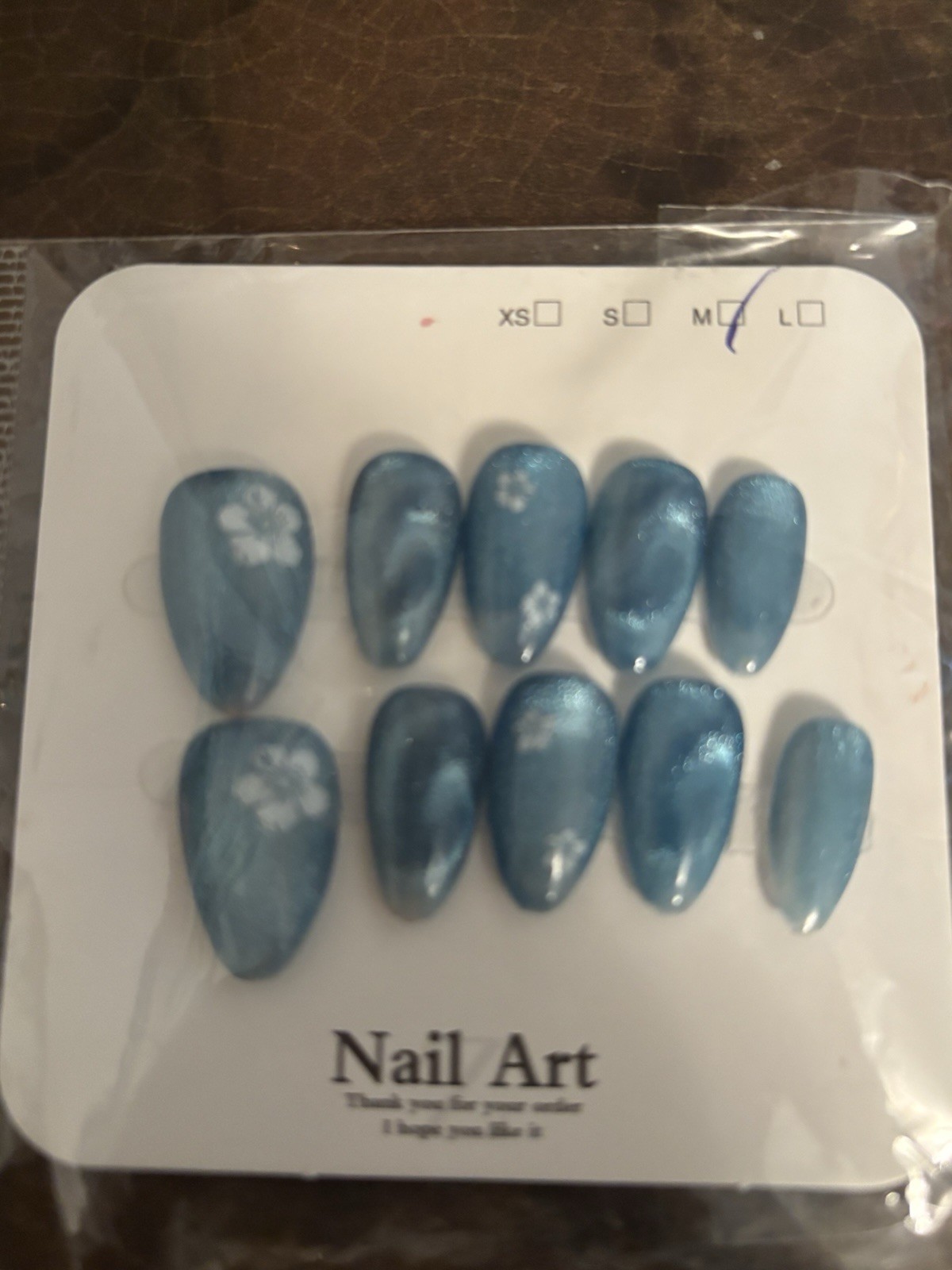 Homemade Almond Shaped Size Medium Press On Nails Lot