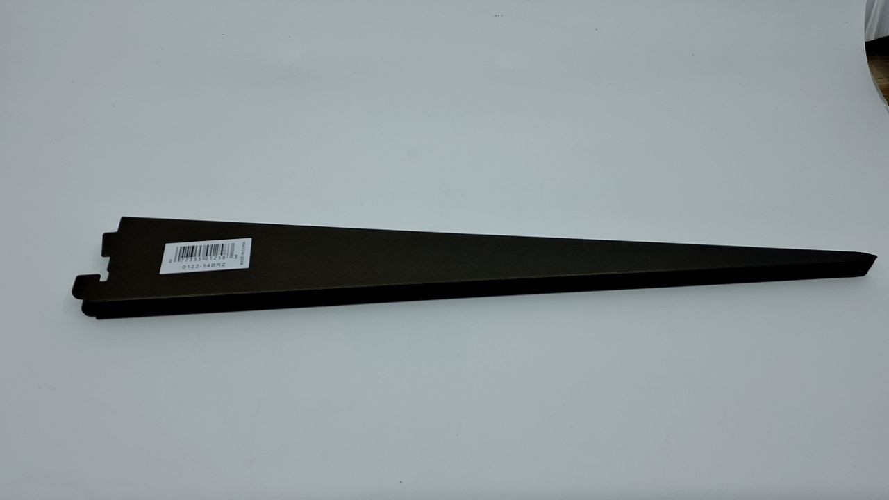 14 In Bronze Dual Track Shelf Bracket, Adjustable, Alloy Steel Construction