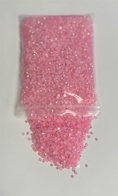 5 Pack Multicolor 3mm Round Flat Back Rainbow Resin Nail Jewelry Crafting Gems