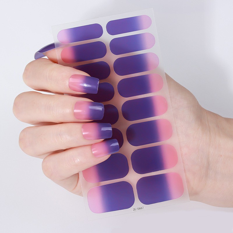 Full Size Nail Wraps Stickers Polish Look Art Ombre/French Manicure Nails USA