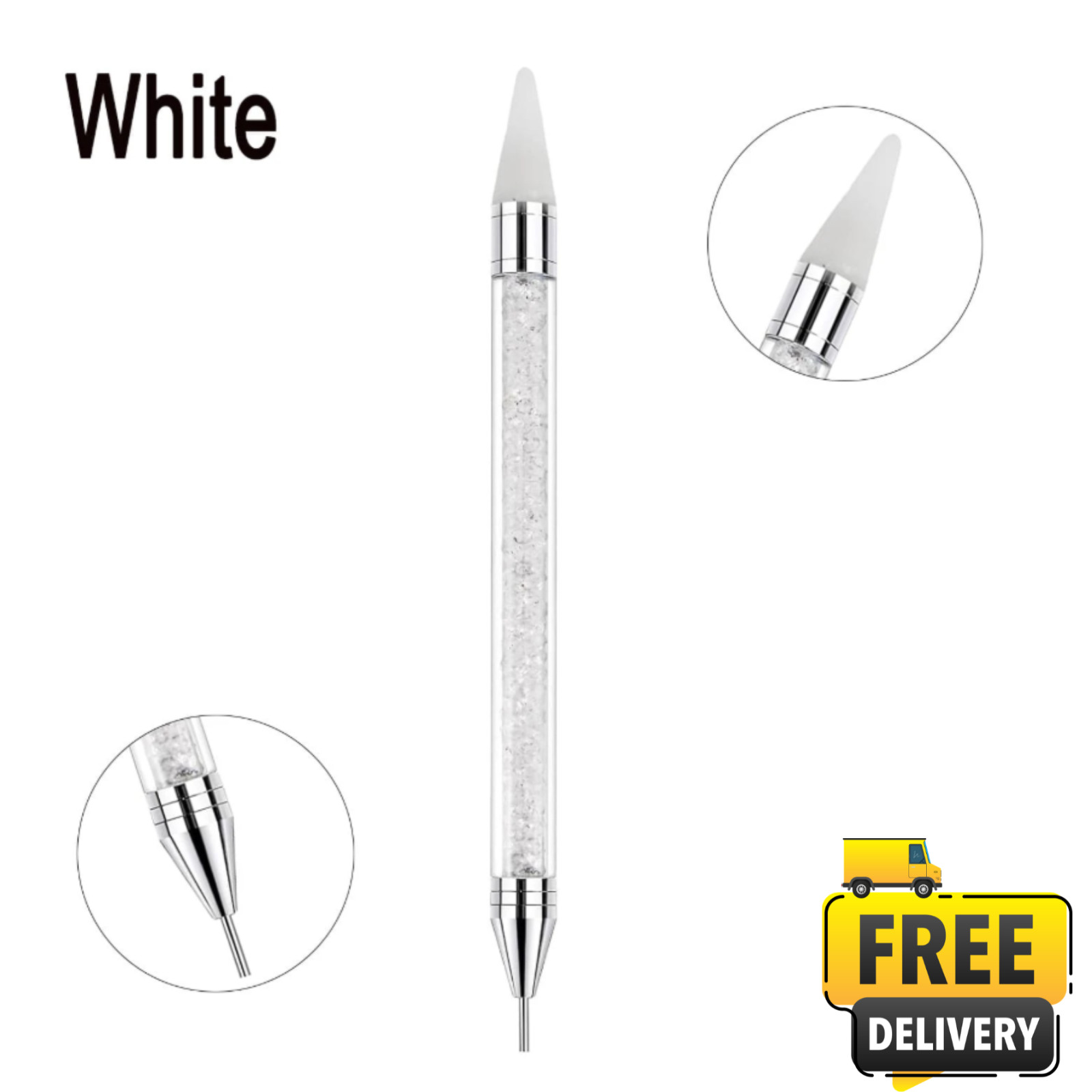 Double-Ended Rhinestone Dotting Pen Nail Art Wax Picker Crystal Stylus Tool DIY
