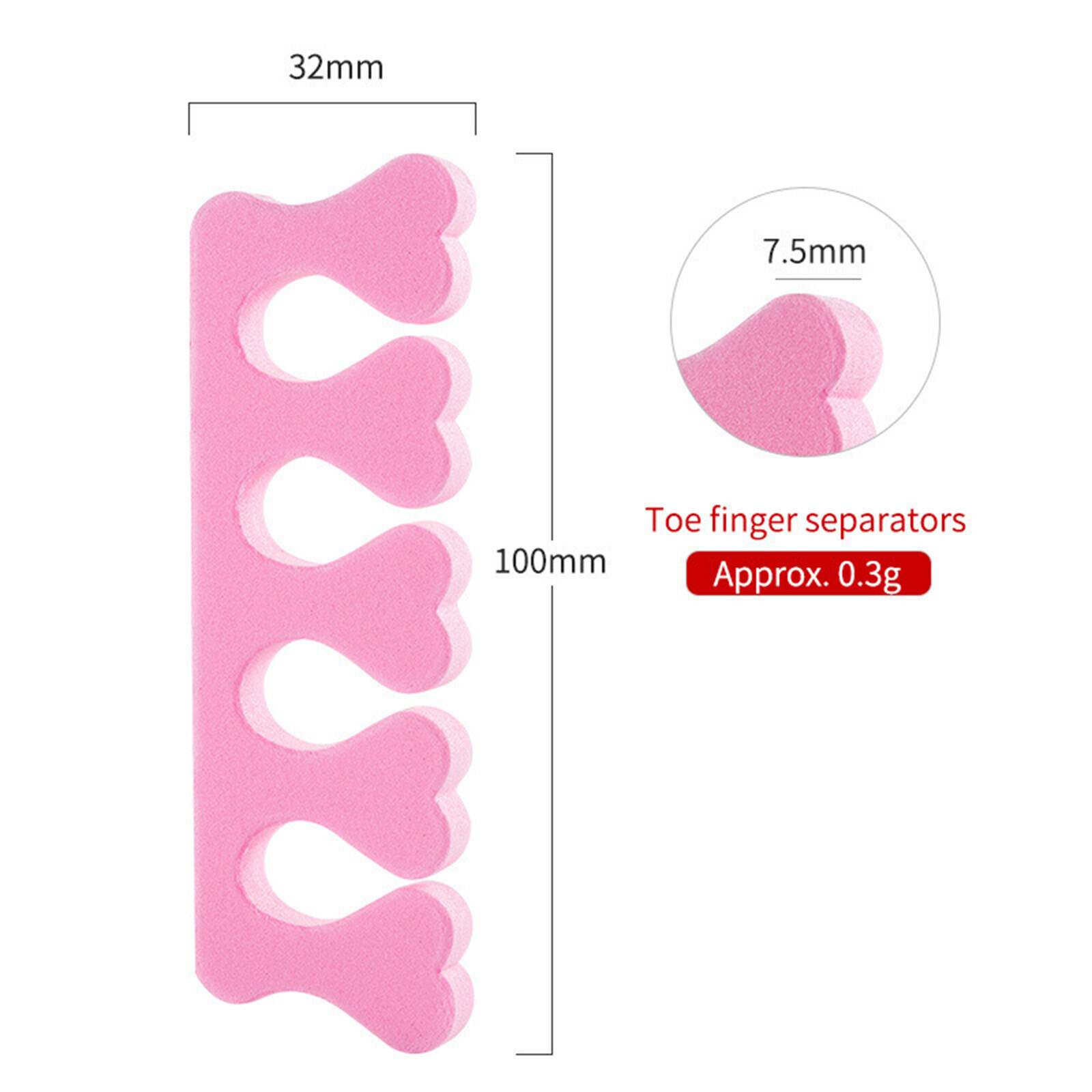 50PCS Soft Sponge Finger Toe Separator Divider Spacer EVA Foam Nail Art R5H6
