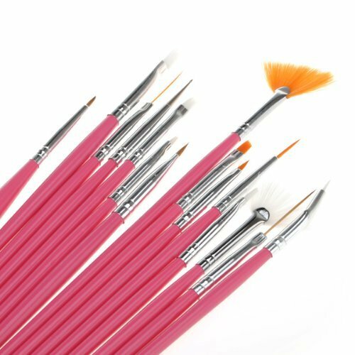 15PCS Nail Pens UV Gel Design Painting Art Brush Set Salon Manicure DIY Tool US