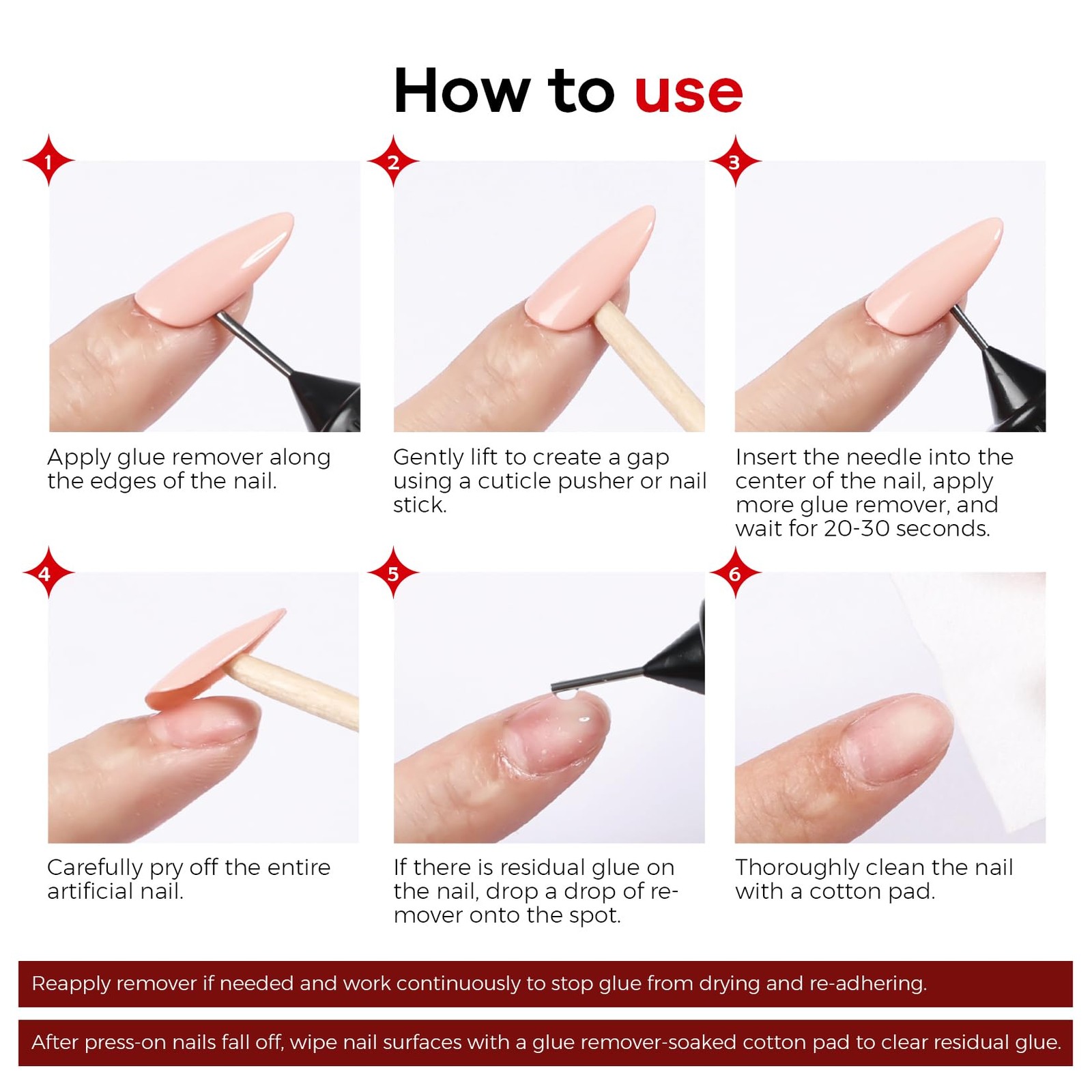 Glamonade Press on Nail Glue Remover: Pinpoint Fake 1.33 Fl Oz (Pack of 1)