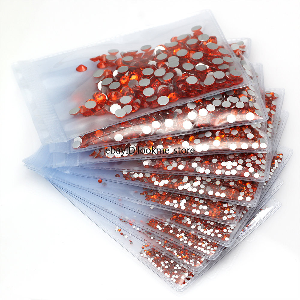 1440pcs Crystal Hyacinth Rhinestones FlatBack Glitter Gems for 3D Nail Art Decor