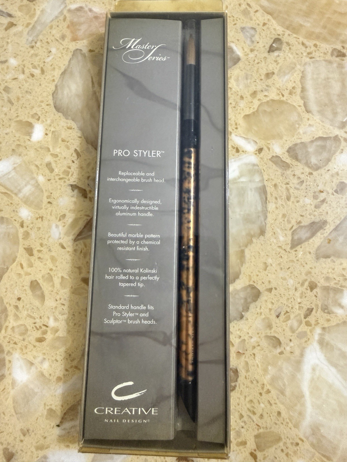 Master Series CND™ PRO SCULPTING LIQUID & POWDER ROUND BRUSH KOLINSKI Brown