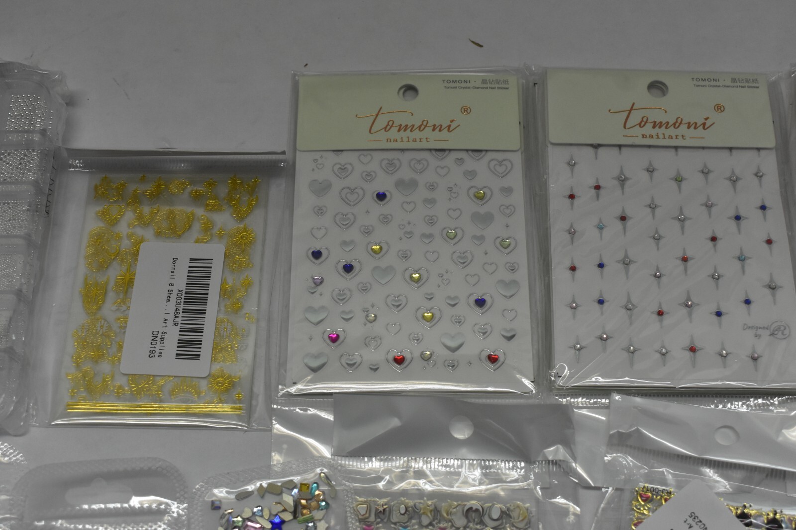 Bulk Lot Nail Art Stickers Decals Accessories Bling Holiday Religious 10 oz
