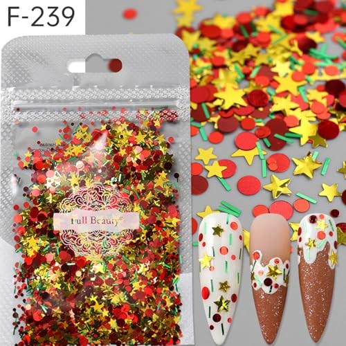 Christmas Glitter Nail Sequins Winter Nail Christmas Glitter Sequins 1876