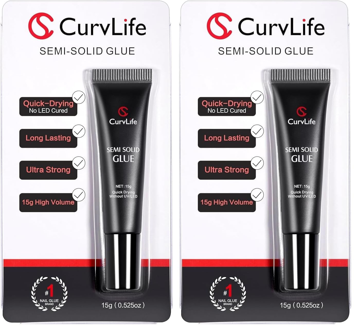 Super Strong Nail Glue 15G for Press on Nails – Quick Drying, Semi Solid, Long L