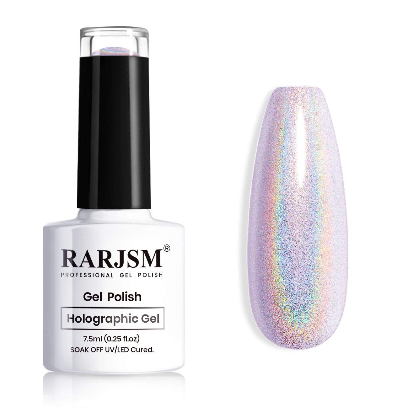 Holographic Nail Polish Gorgeous Glossy Holographic Soak off 1PCS 7.5ML Light…