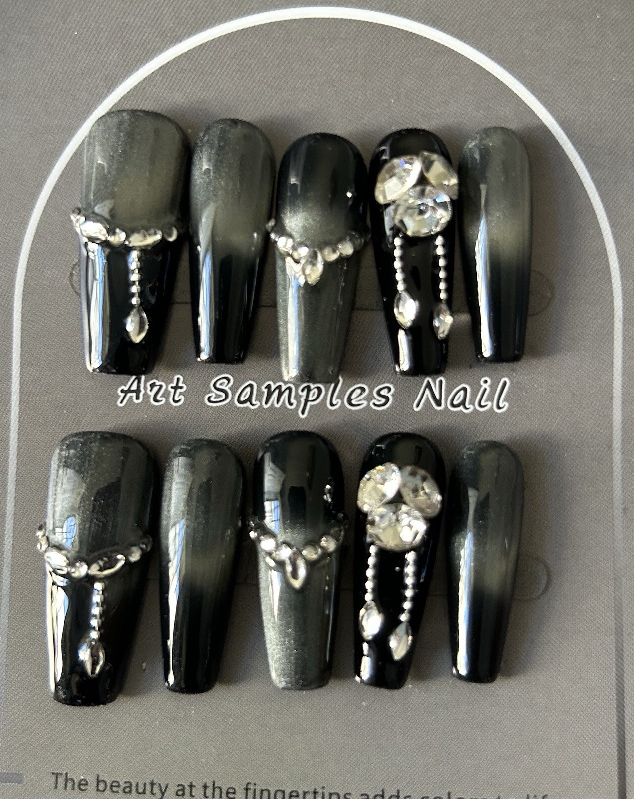 Acrylic Press-On Nails Cats eye