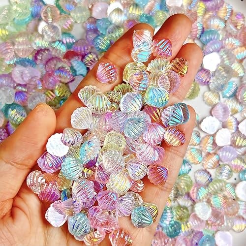 150Pcs Seashell Nail Charms 3D Resin Summer Ocean Seashell Nail Shell