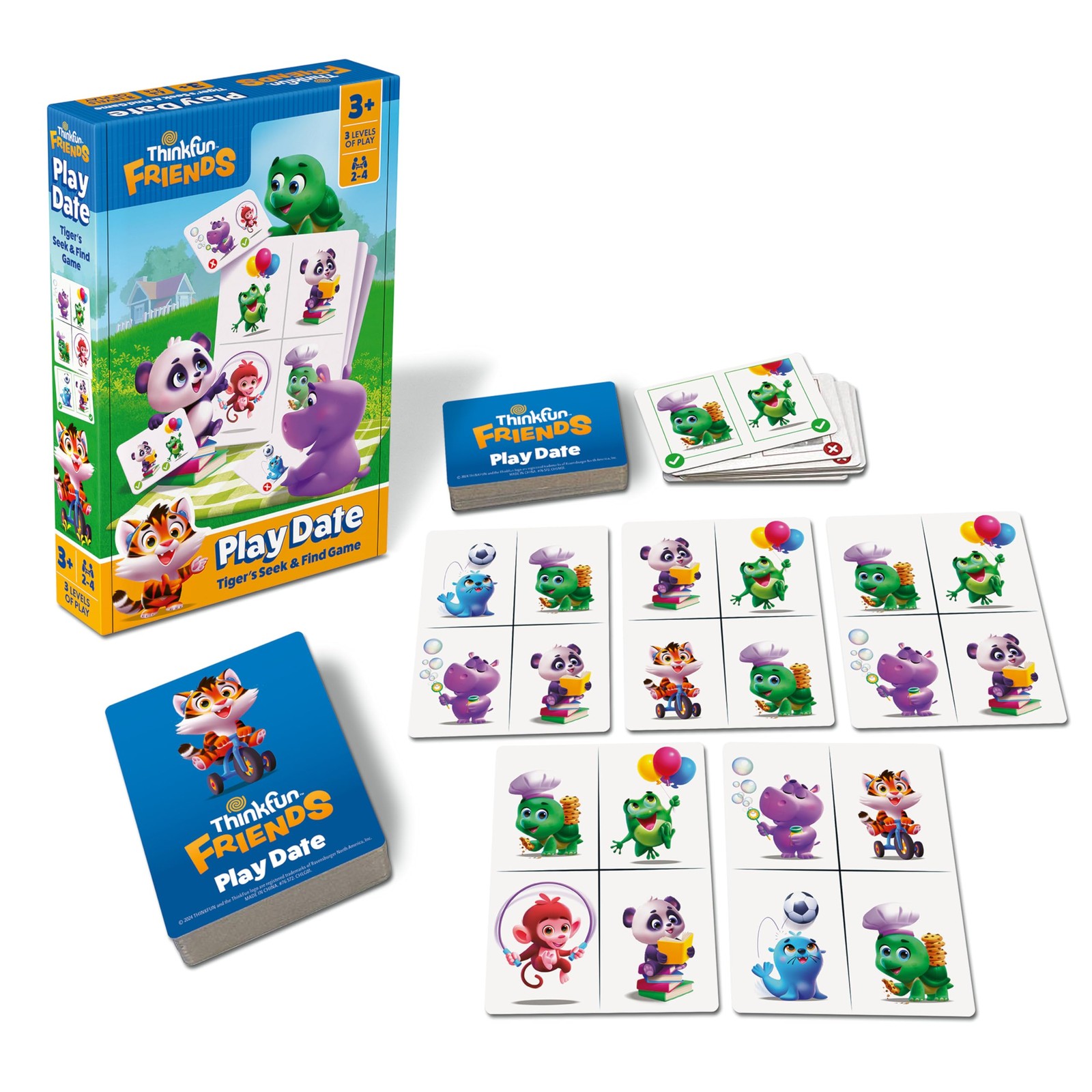 ThinkFun Friends: Play Date – A 3.62 x 2.48 x 0.67 inches, Multicolor