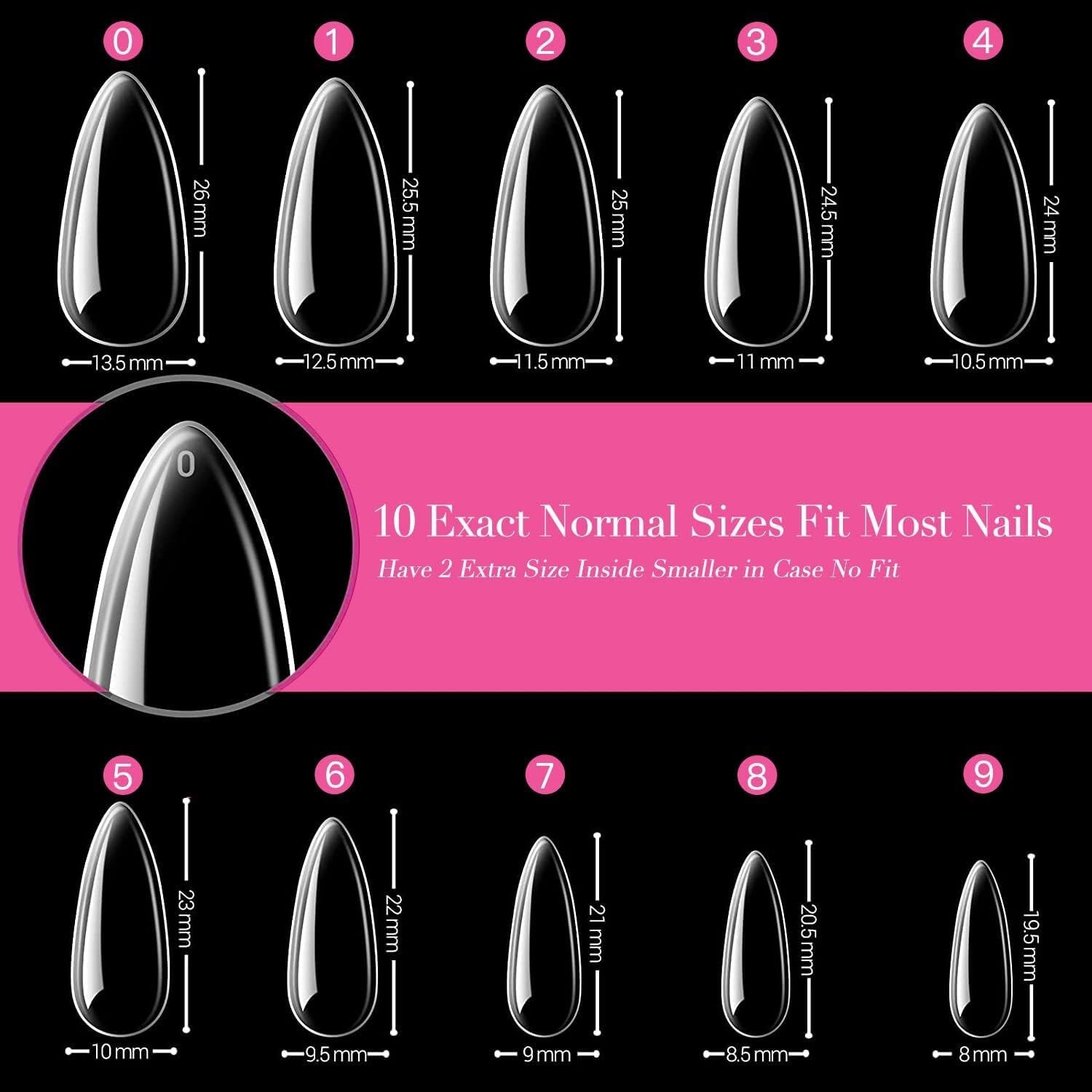 Clear Gel Tips for Nail Extensions & Nail Art – Long Lasting – Easy to Use