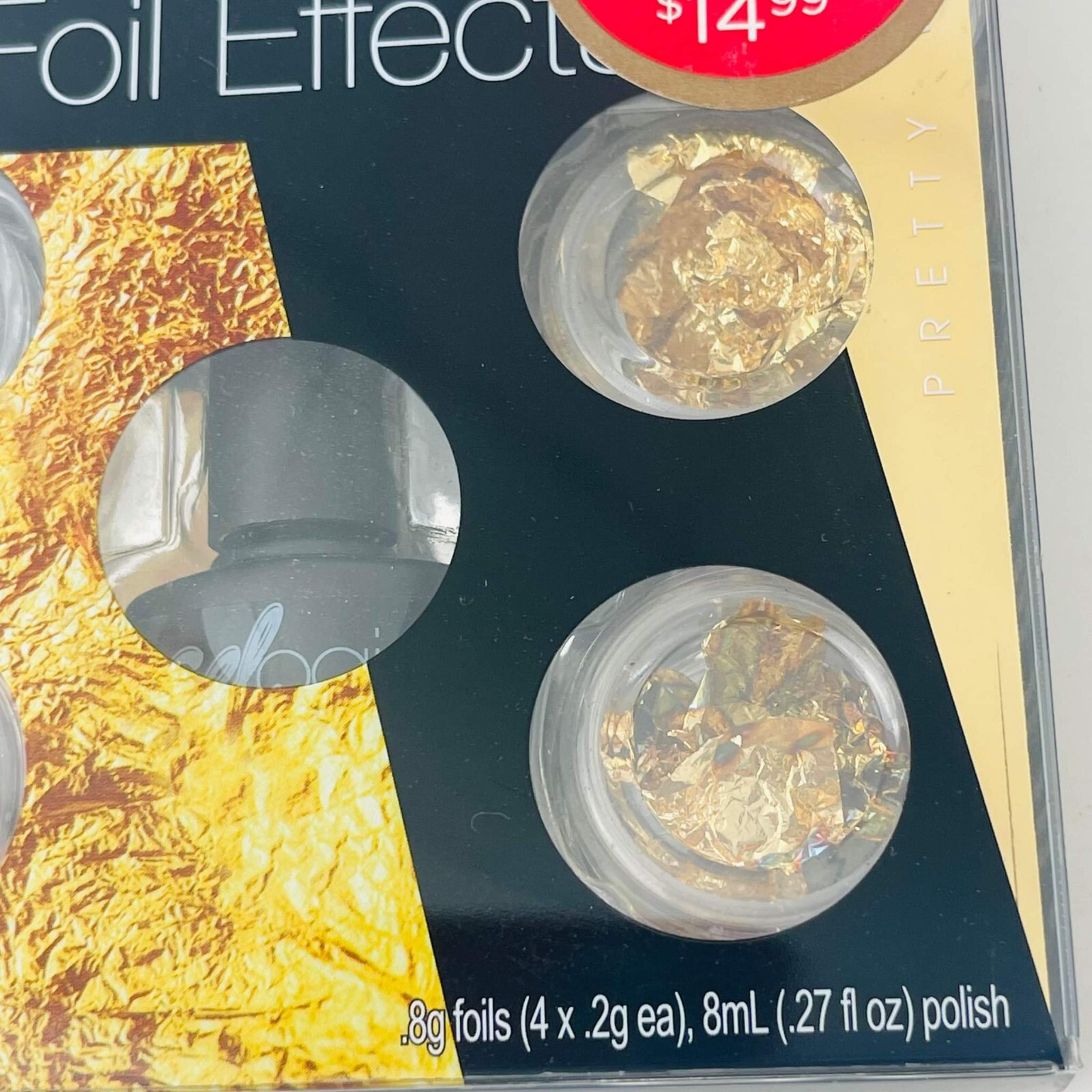 Pretty Woman USA Foil Effect .8g foils 4x.2g each & Nail Polish .27 FL. Oz., NEW