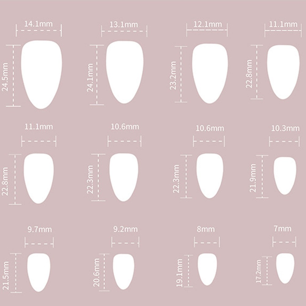 Nail Stickers Almond Shape Black 3D Bow with Pearl Heart Star Gradient Glitter