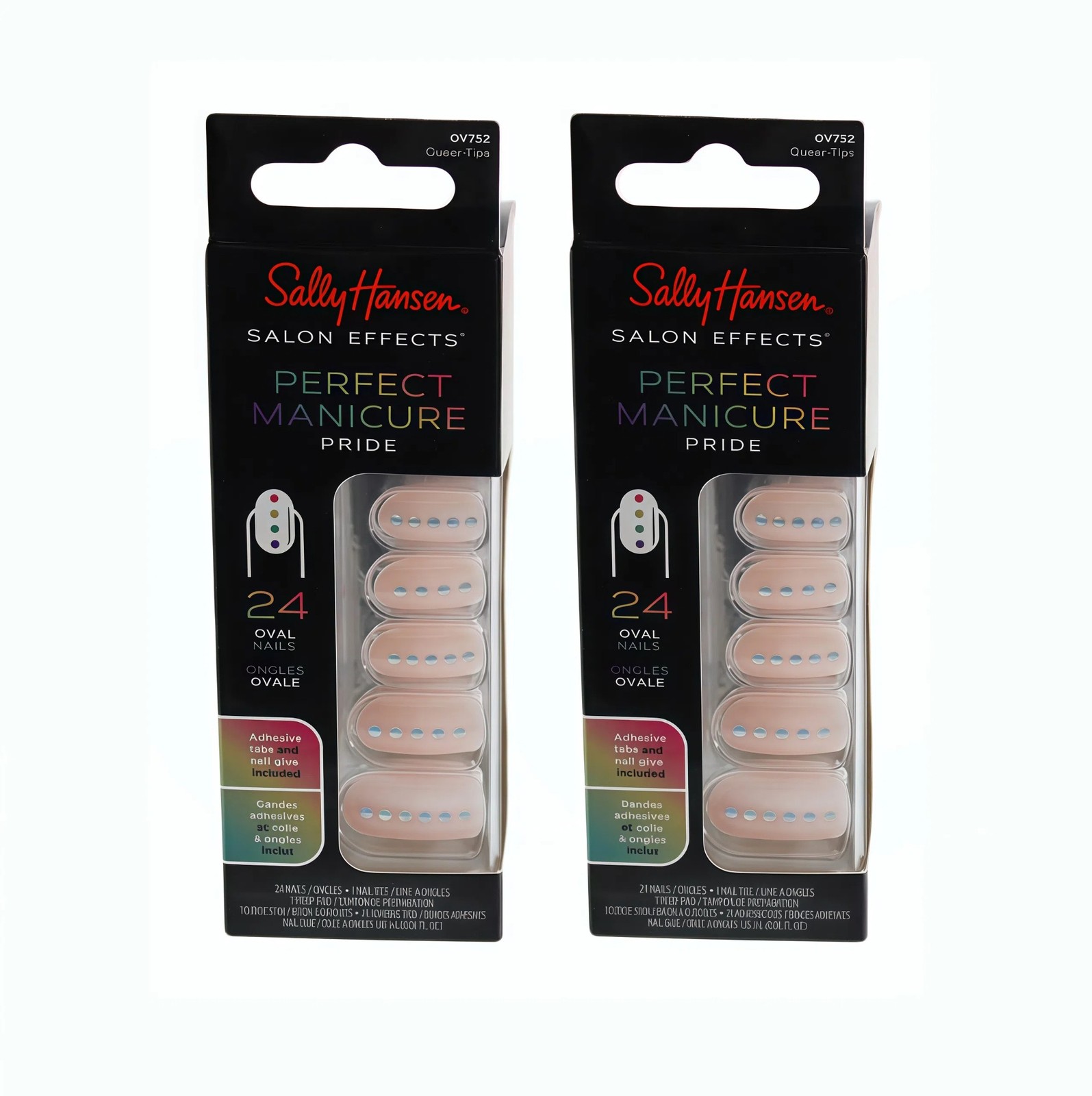 Sally Hansen 2 Pack Salon Effects Perfect Manicure Pride 0V752 Queer Tips