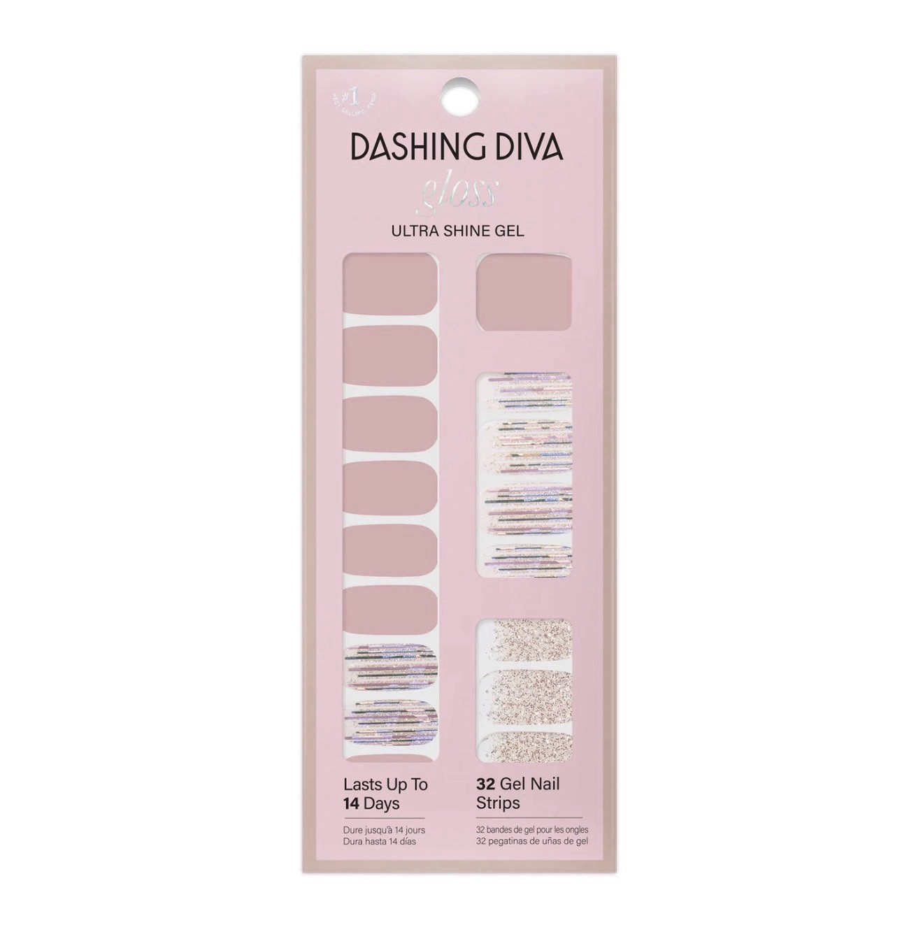 Lot of 2 Dashing Diva Gloss Ultra Shine Gel Nail Strips 32 Count Each New Colors
