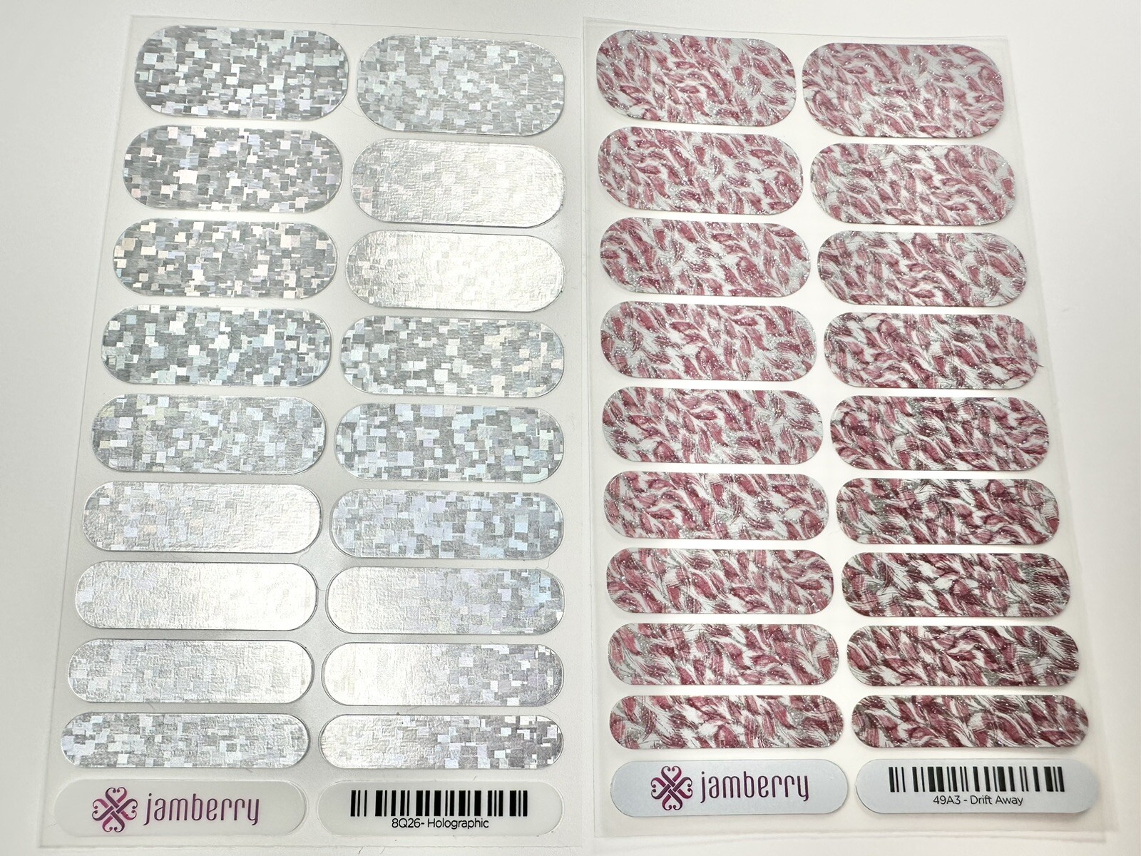 Jamberry Nail Polish Wraps Full Sheets Pattern Flower Sparkle Mixed Lot of 10