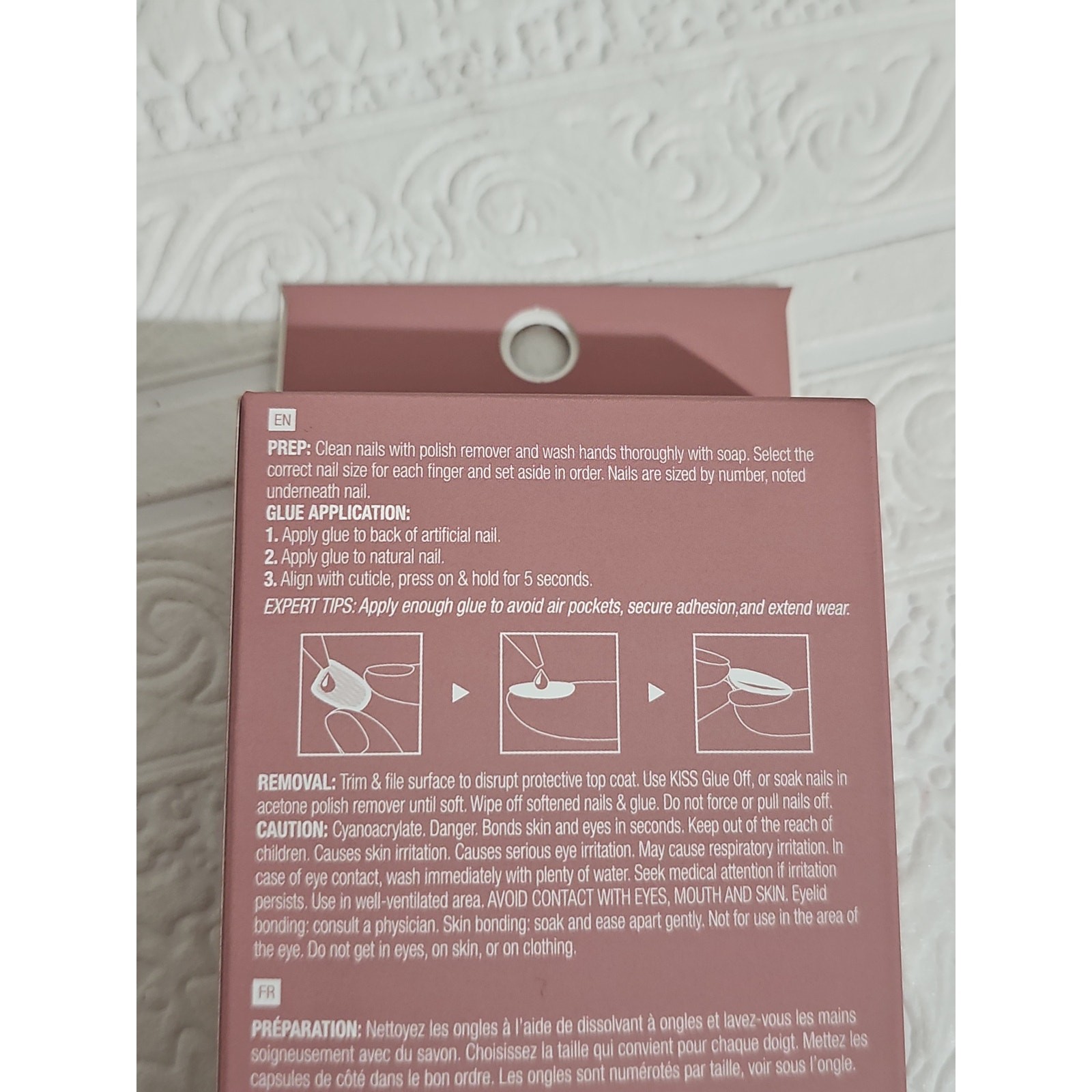 NEW Set of Two Packs GoldFinger Press On Nails 24 pcs Long Oval Chalet Pink