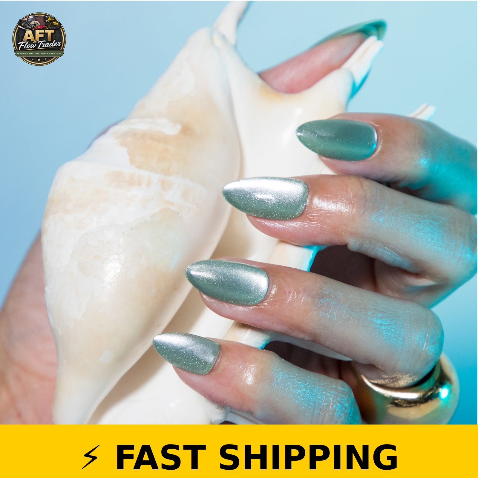 Chillhouse Chill Tips Nail Kit, Sea Siren, Almond Style, 30 Count