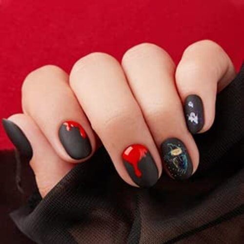 Acrylic Nail Tips Kit 500 Pcs French Tip Nails Set Square Half Cover Natural