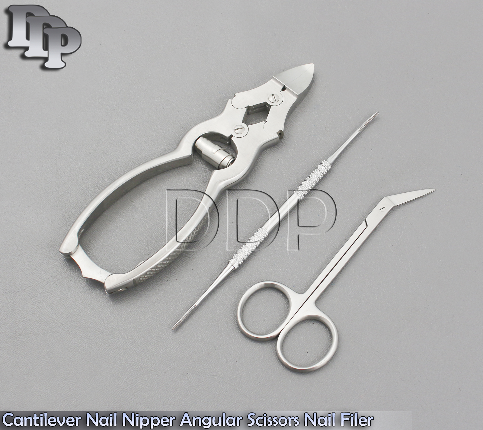 Cantilever Nail Nipper Angular Scissors Nail Filer Double Ended Instru,BTS-86