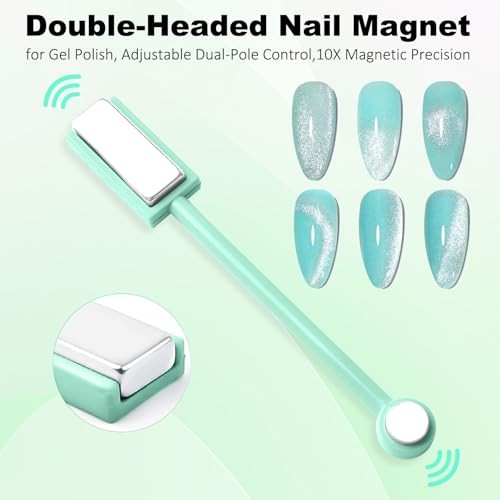 Cat Eye Magnet & French Tip Brush Set – Upgraded Nail Art Tool Kit