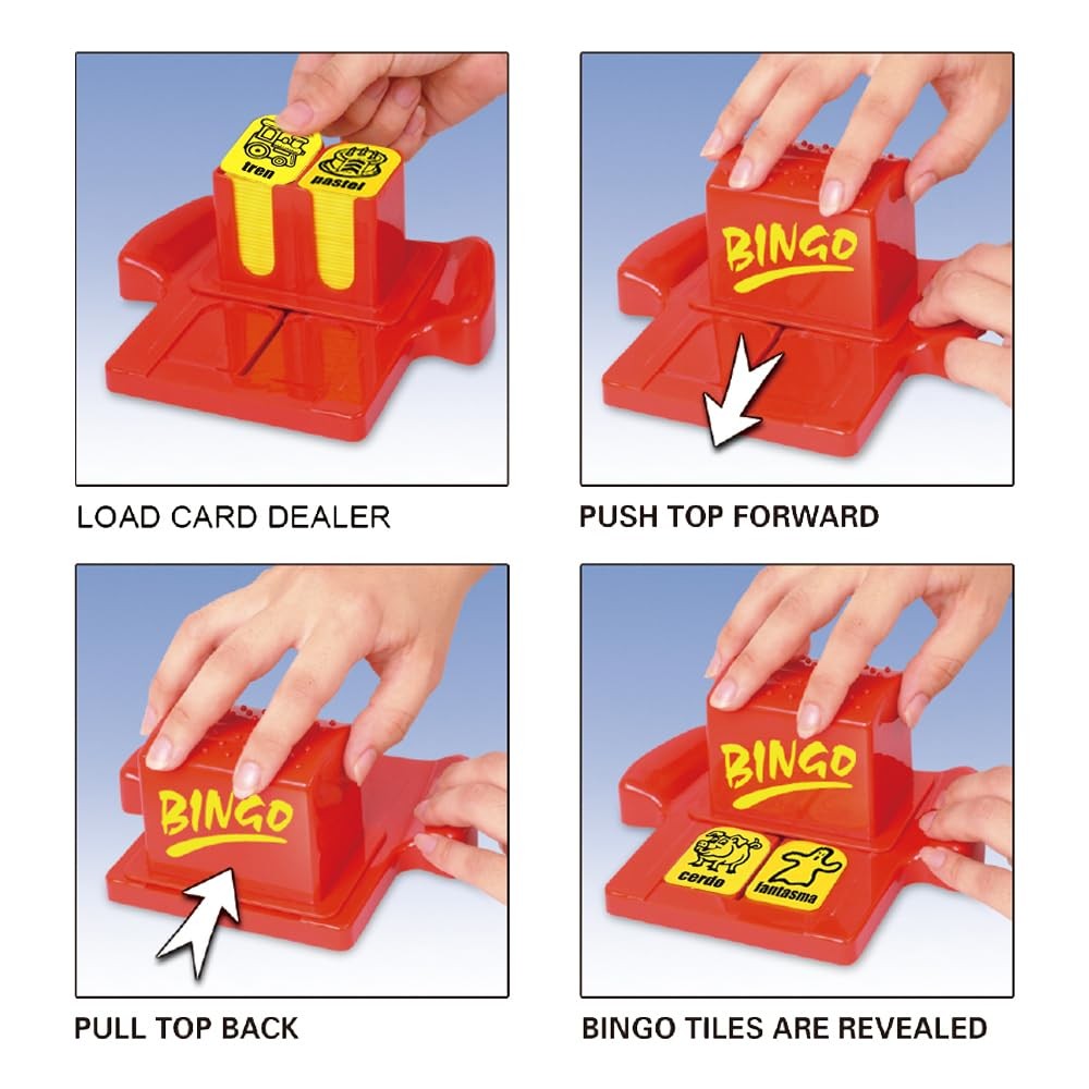 Magictodoor Spanish Vocabulary Bingo for Kids | Small, Red, Yellow, Green
