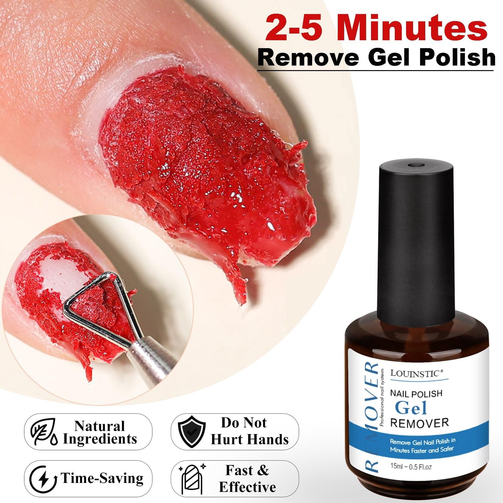 Gel Polish Remover – 15 ml, 2.0 Formula 0.5 Fl Oz (Pack of 1), Blue