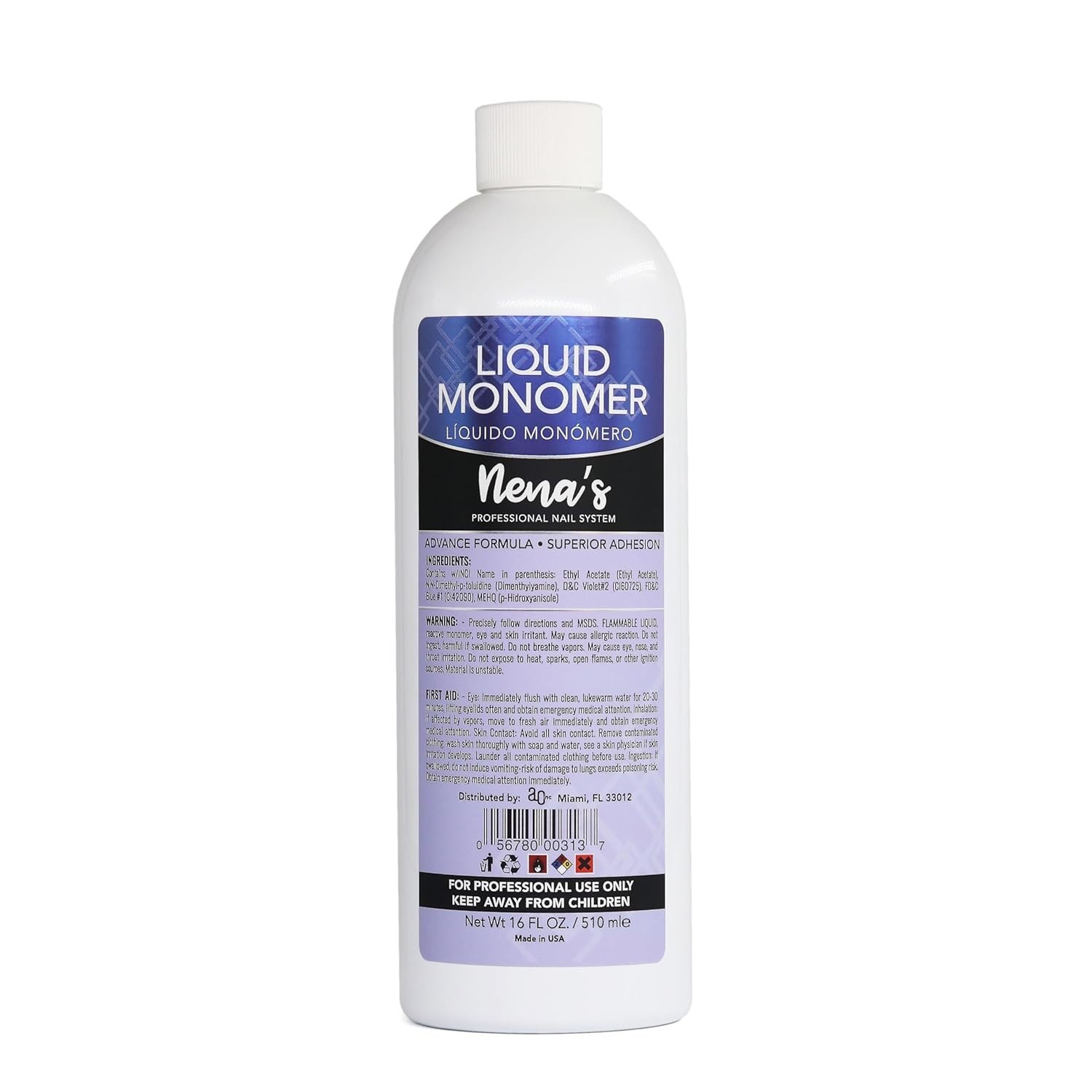 Nena’s Liquid Monomer Professional Nail System 16 oz