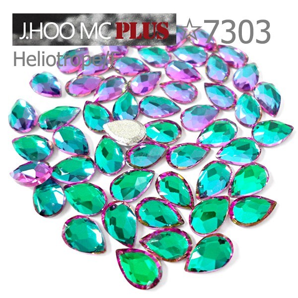 J.HOO Crystal 7303 Pear Flat Back Rhinestones 8×5mm Nail Art (10pcs)