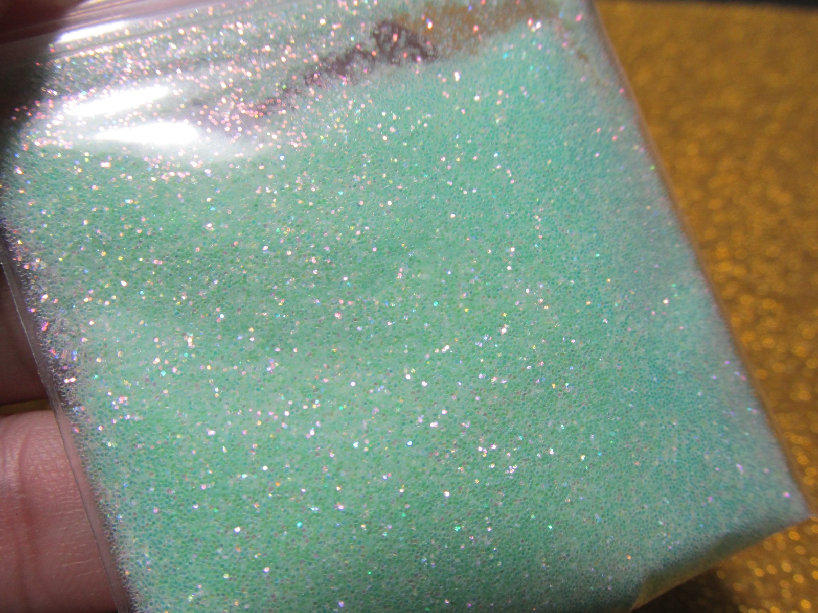 Glow in the dark Iridescent pastels glitter nail art