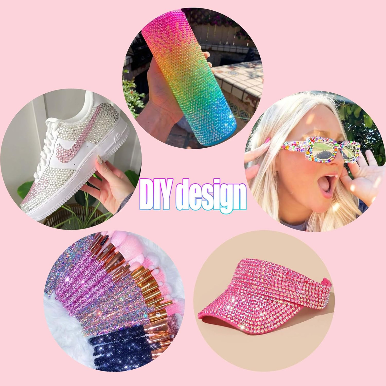 Bedazzling Rhinestone Kit with 12 Color System 3mm Flatback Gems for Nail Art