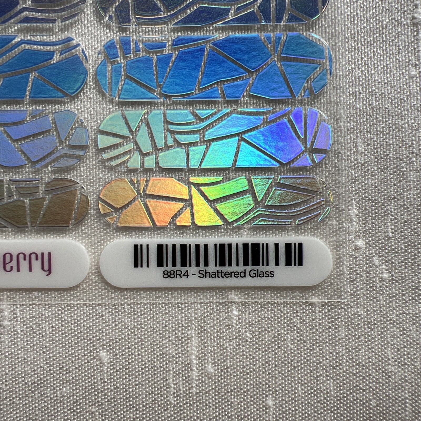 Jamberry Nail Wraps Full Sheet – Shattered Glass 88R4, Color Shifting Metallic