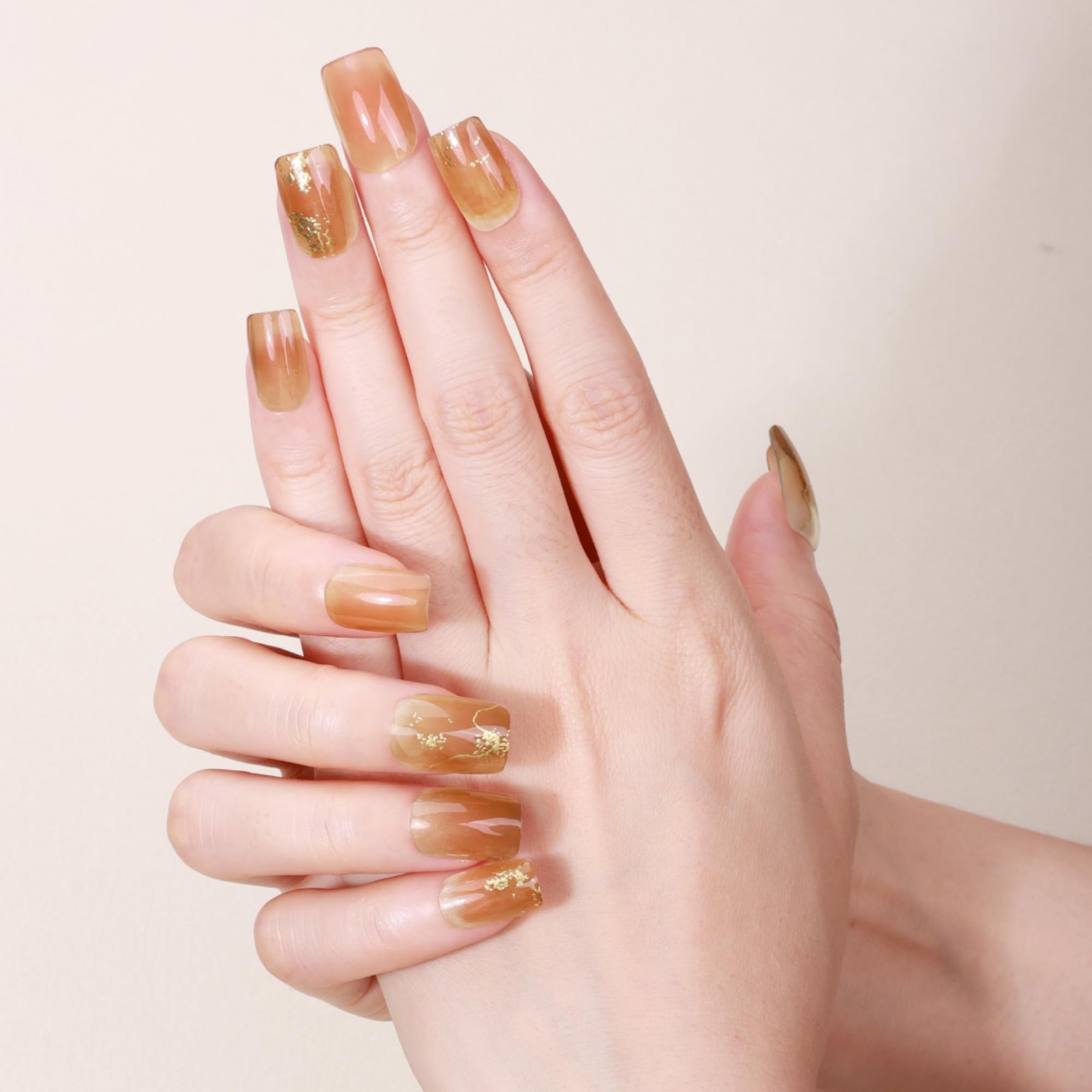 SIUDXA Luxurious Solid Color UV Nail Stickers | Semi-Cured Gel Nail Stickers …