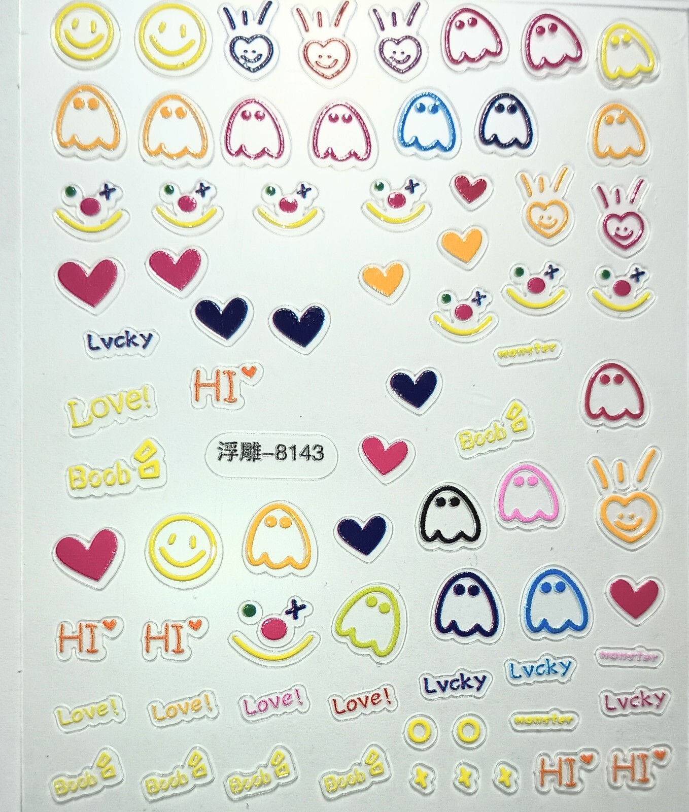 Hello Kitty 5D Art Nails Stickers Women Girls Nail Art Decoration DIY