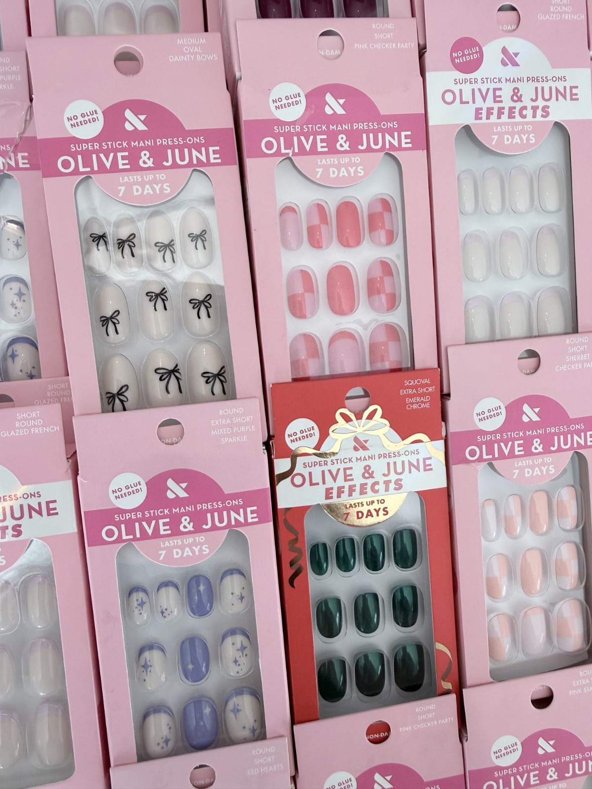 Lot of 45- Olive and June Super Stick Mani Press-Ons 7 Days Assorted Colors