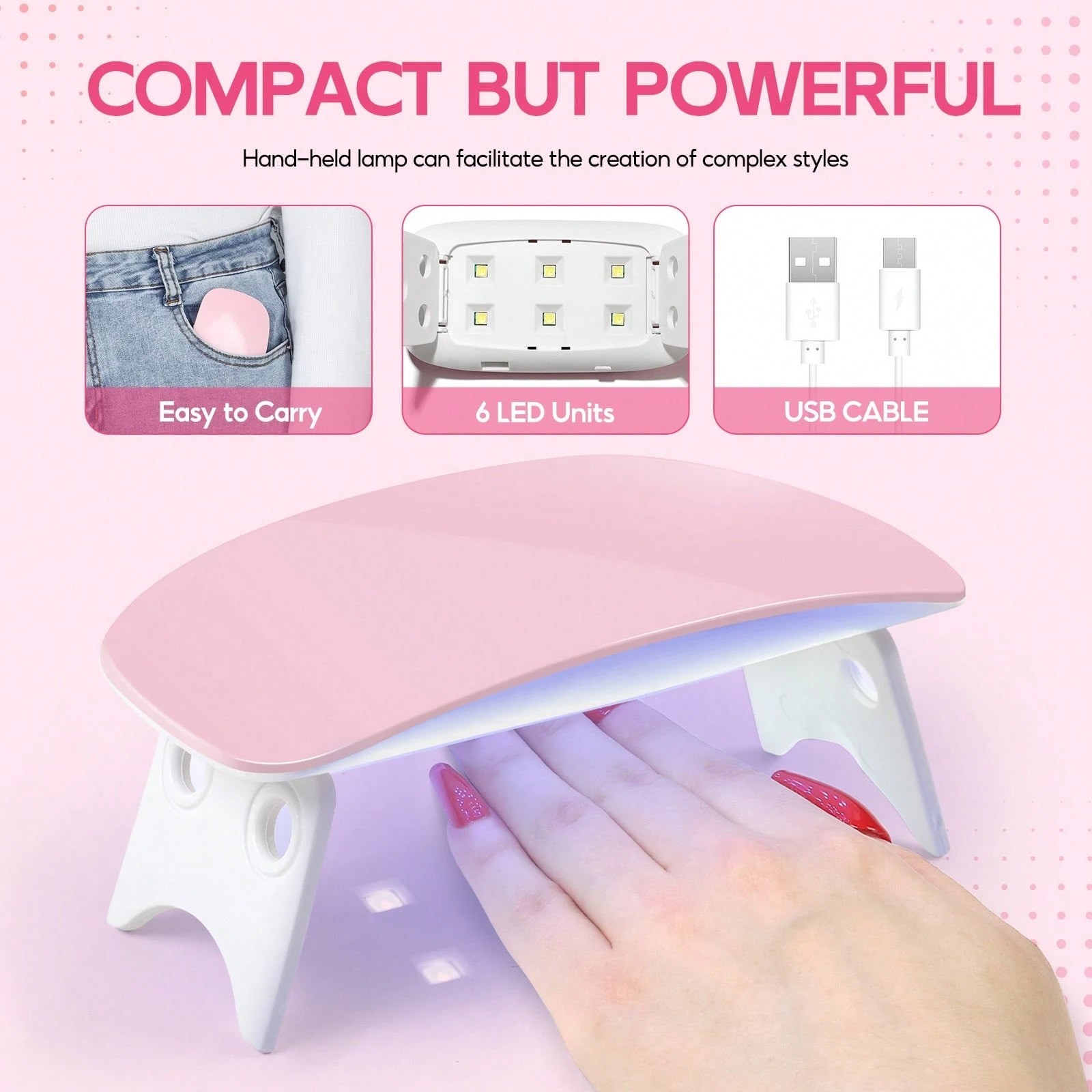 Acrylic Nail Kit with Drill UV Light 16 Colors Powder Beginner Set