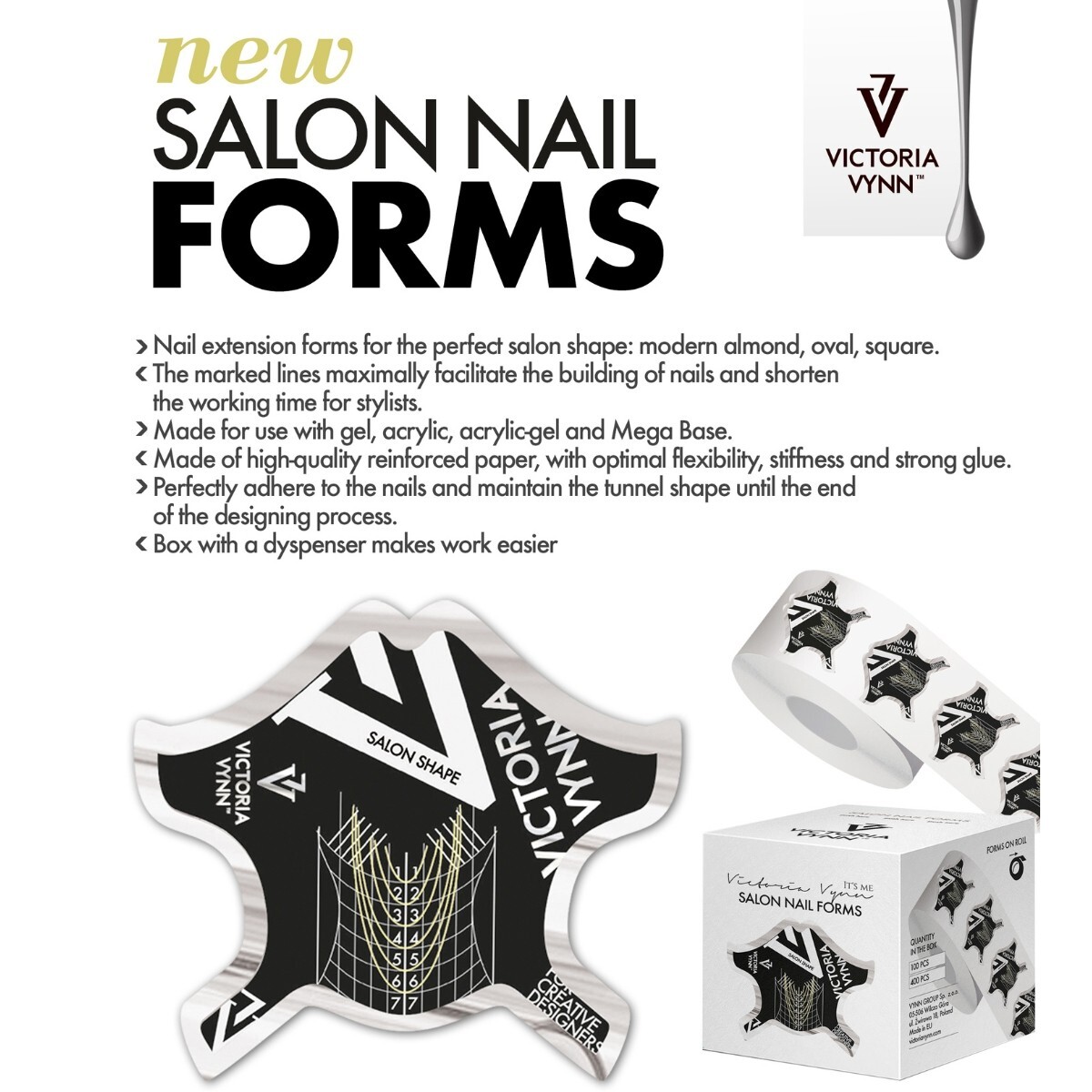 Victoria Vynn Nail Forms Sticker Extension UV/LED Gel Acrylic Tips Self-adhesive