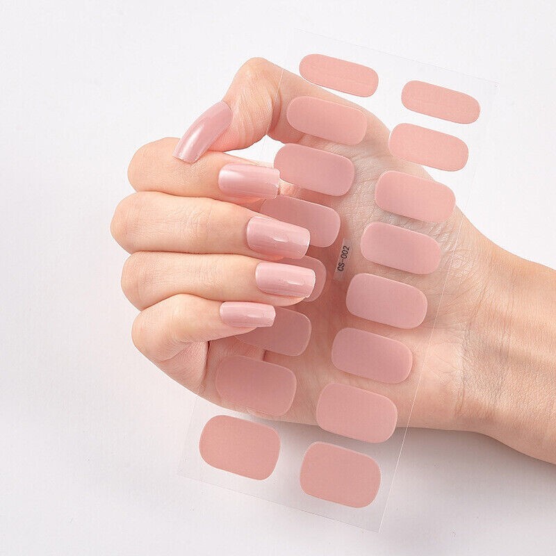 Full Size Nail Wraps Stickers Polish Manicure Art Self Stick Decor 3D Strips USA