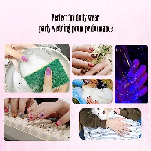 120Pcs 5 Pack Children ABS Plastic Fake 120 Piece(5Pack), Glossy Short French