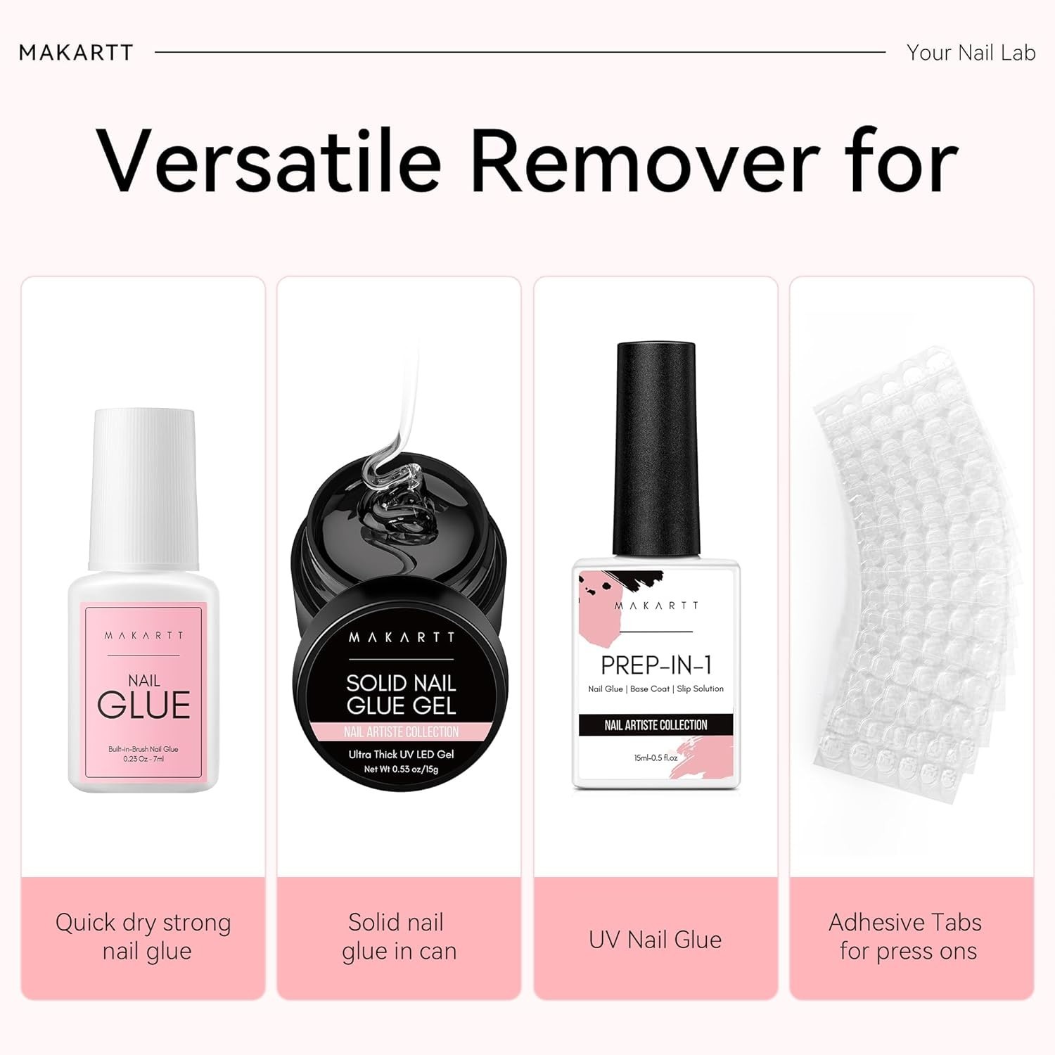 Makartt Hema-Free Press on Nail Glue Remover: Updated Formula with Vitamin E | G
