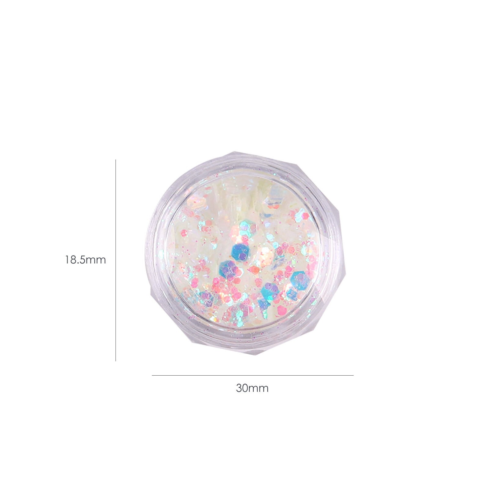 Mixed Colorful Holographic Nail Glitter Powder Sequins Nail Flakes Chrome 3D DIY