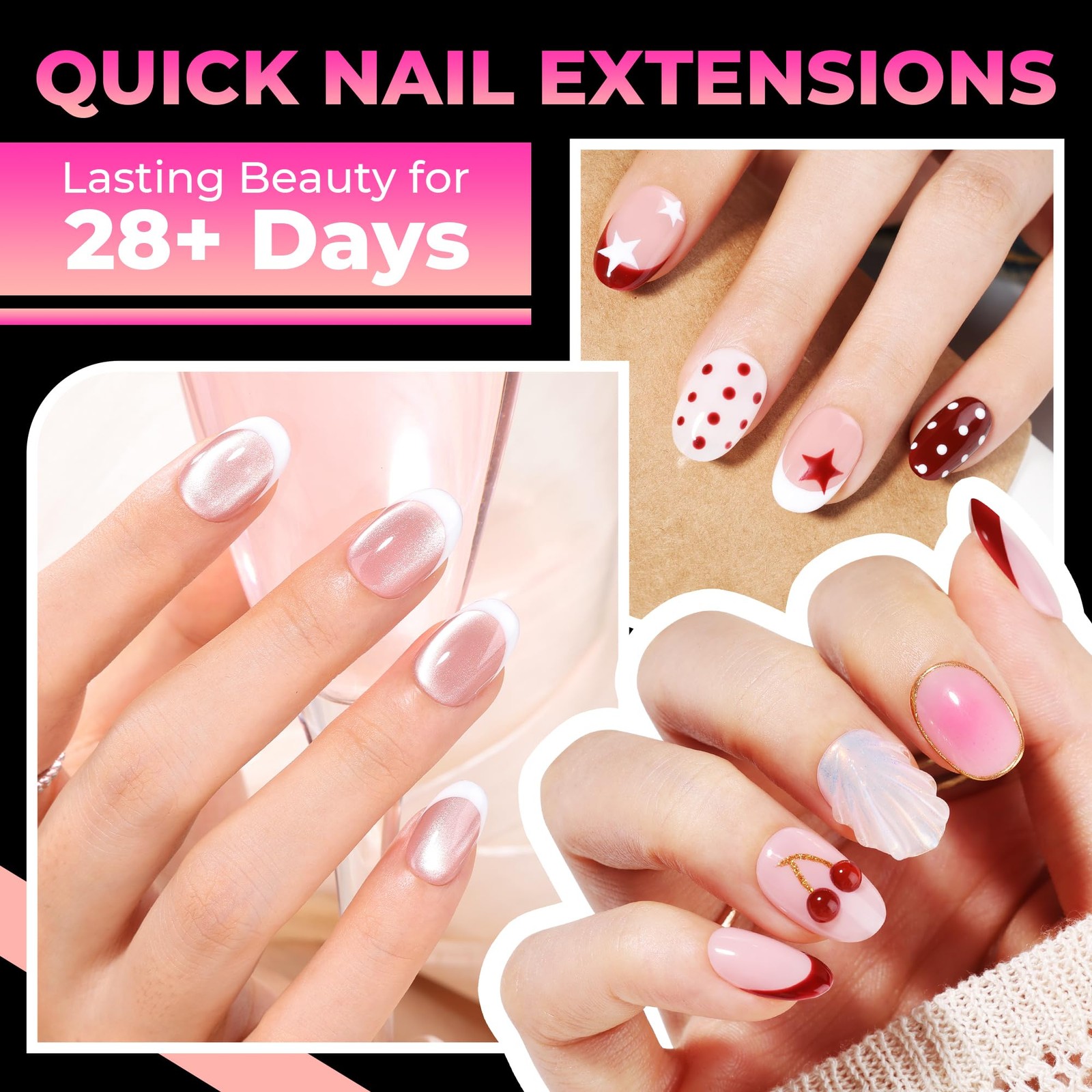 UNA GELLA Short Oval Round Nail Tips 360Pcs Pre-shaped Half Matte Gel…